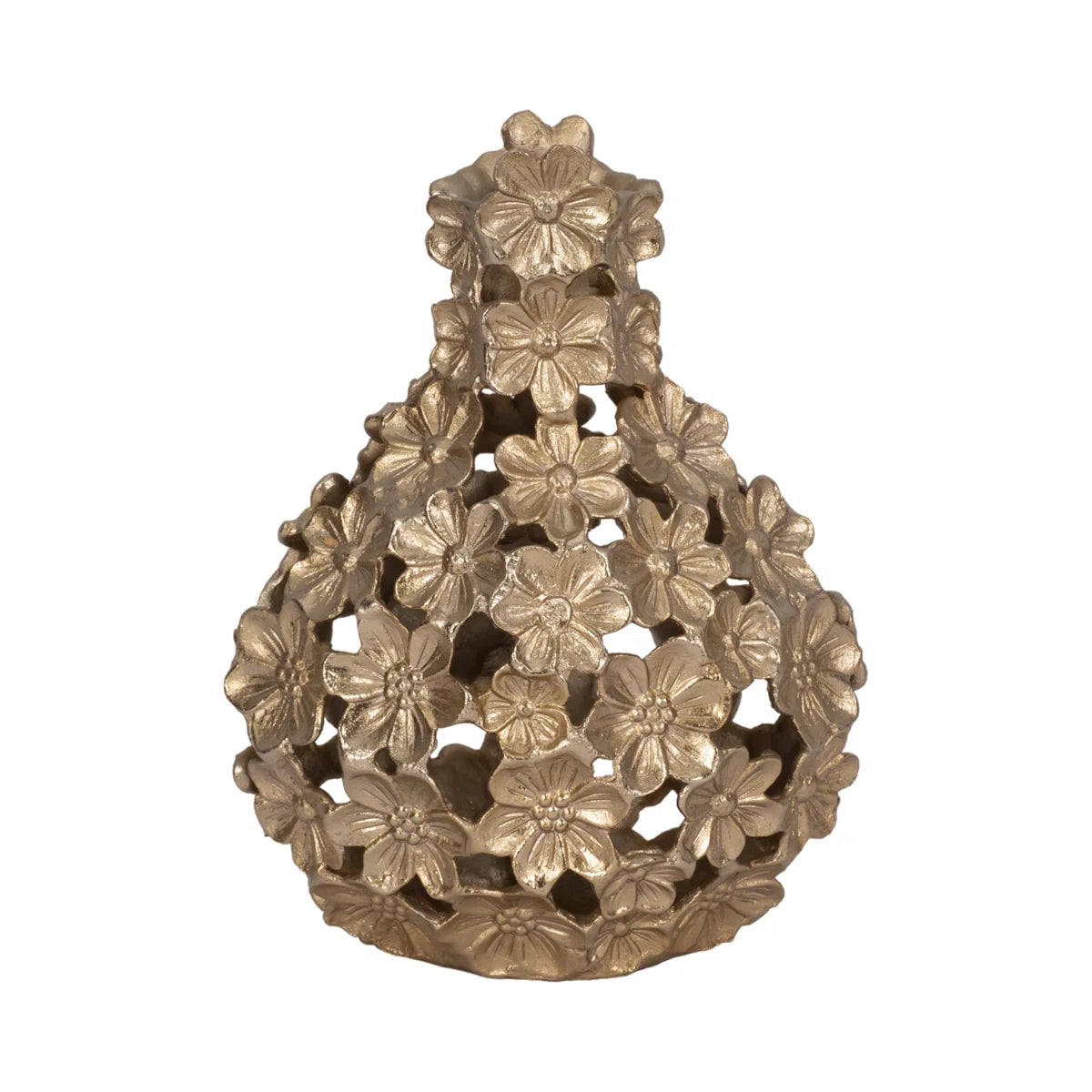 Adeline Decorative Floral Design Ceramic Table Vase For Home Decor - Artistic Flower Vase With Layered Sculptural Petal Detailing - Perfect Accent For Displaying Fresh Or Faux Floral Arrangements