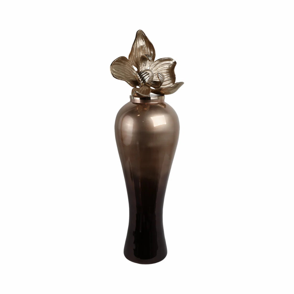 Small Oversized Vase With Metal Flower Toppr