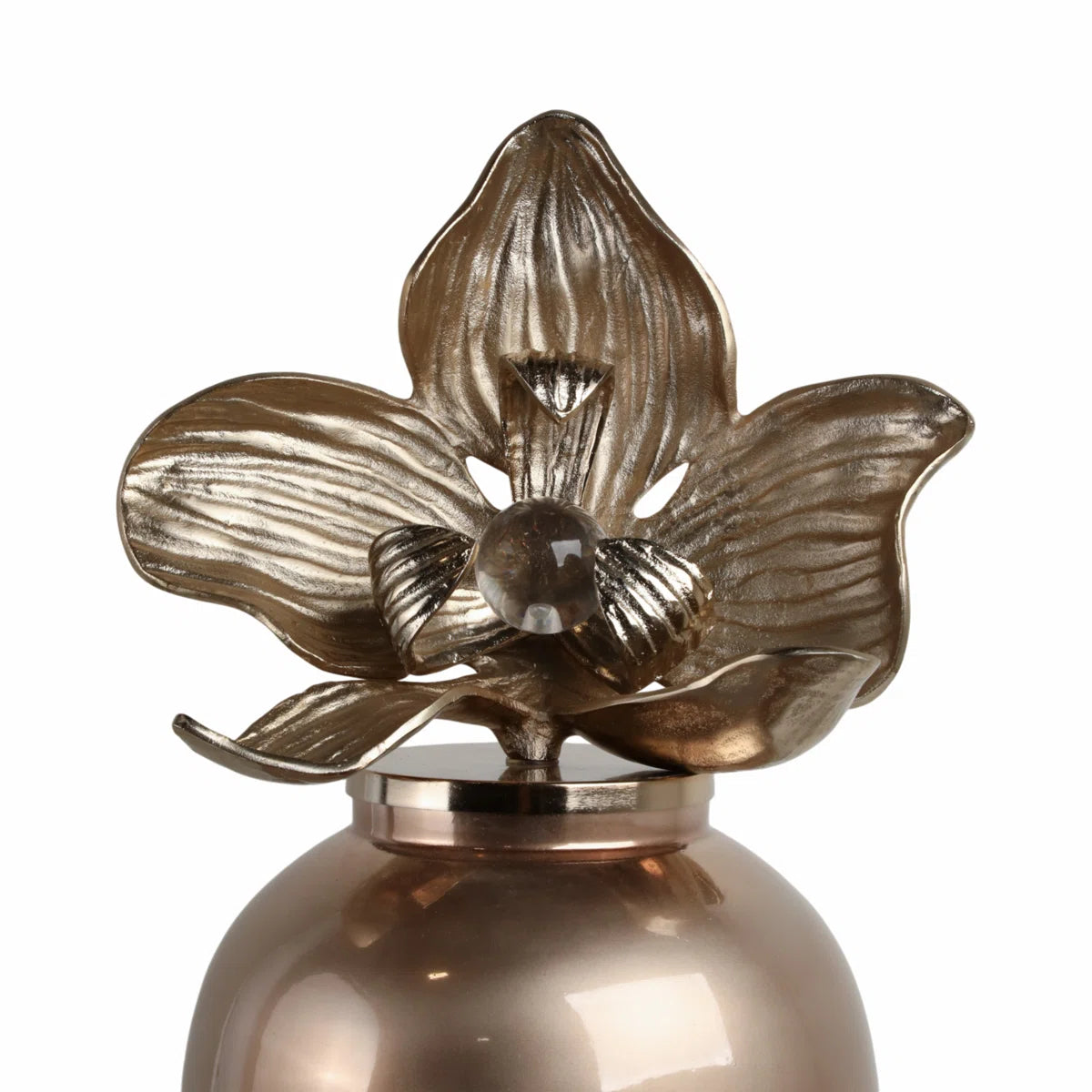 Small Oversized Vase With Metal Flower Toppr