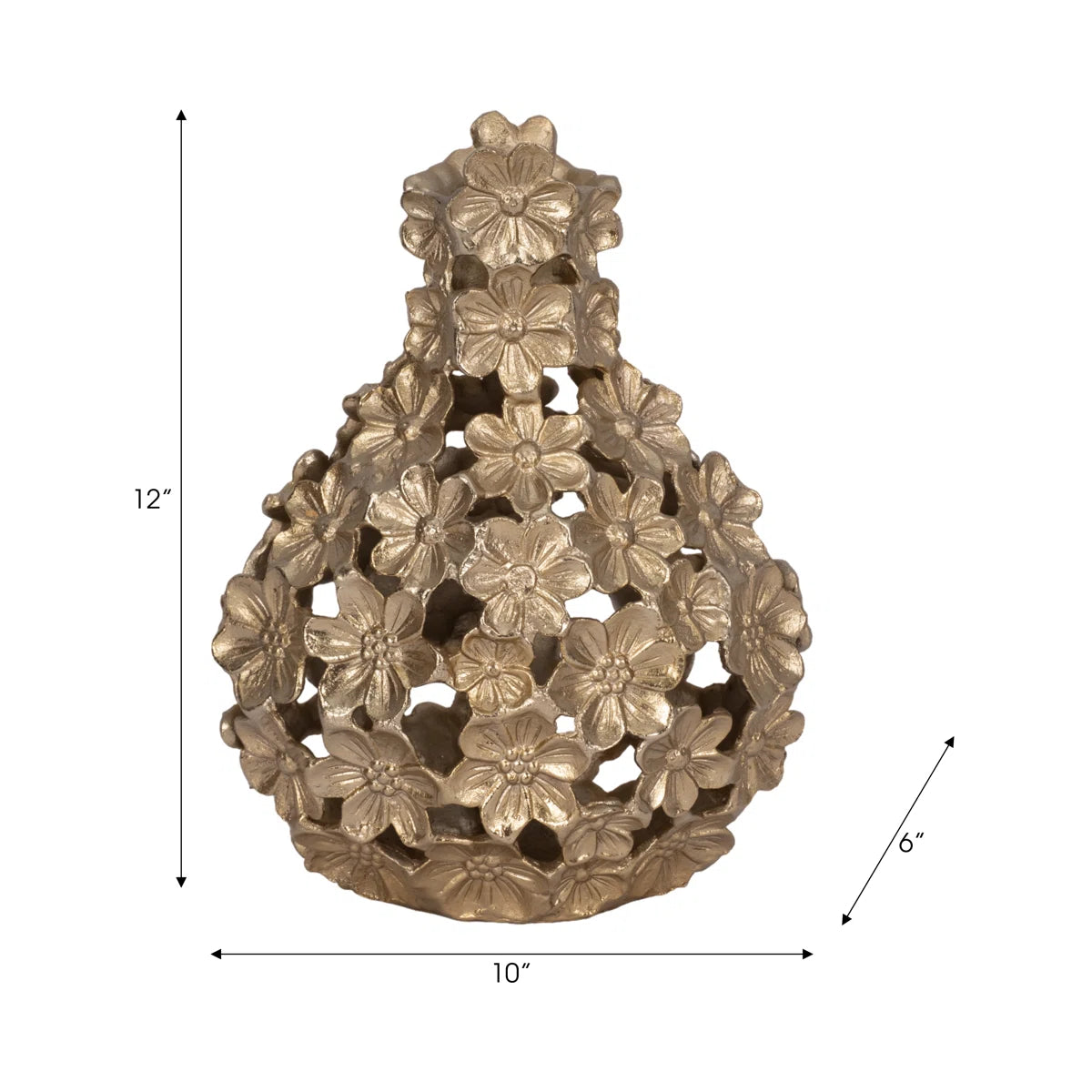 Adeline Decorative Floral Design Ceramic Table Vase For Home Decor - Artistic Flower Vase With Layered Sculptural Petal Detailing - Perfect Accent For Displaying Fresh Or Faux Floral Arrangements