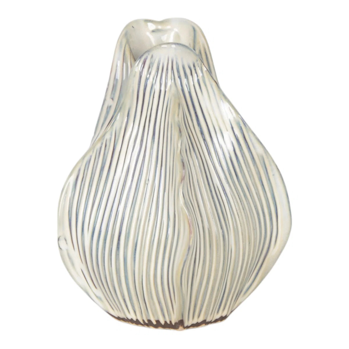 Handcrafted Pottery Earthenware Vase with Sculptural Curved Design