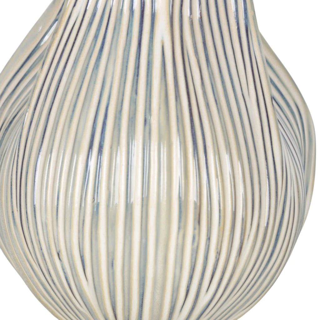 Handcrafted Pottery Earthenware Vase with Sculptural Curved Design