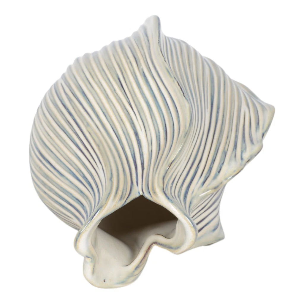 Handcrafted Pottery Earthenware Vase with Sculptural Curved Design